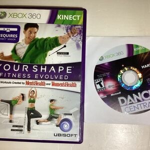 Kinect Dance Central and your shape fitness evolved for Microsoft Xbox 360